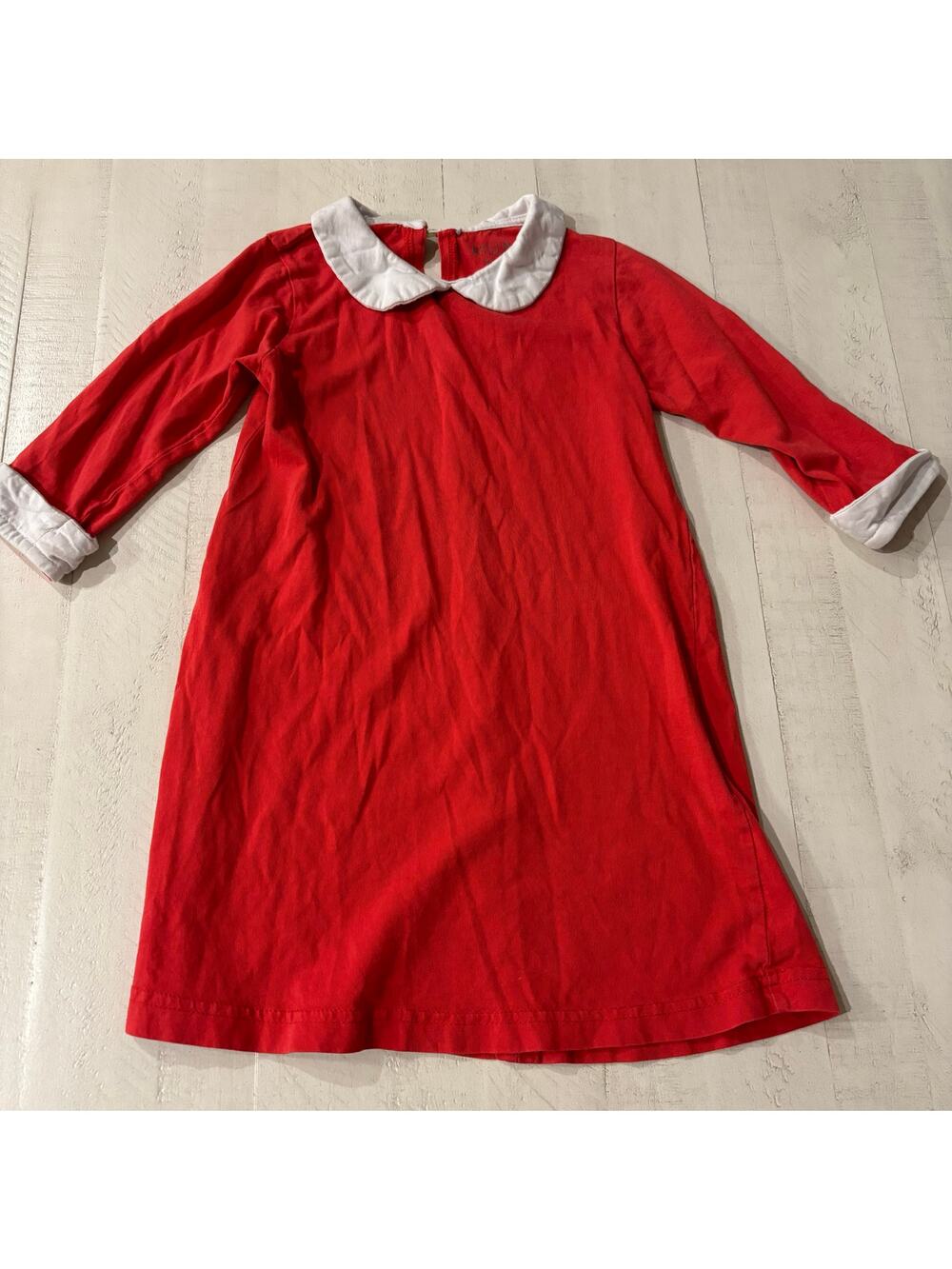 A.T.U.N Red and White Orphan Annie Vibes Dress Size 5-6 100% Cotton